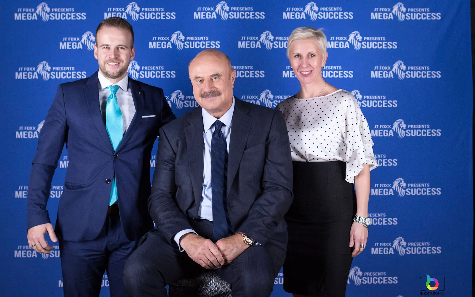 Danijela + Milos at a professional conference photo area